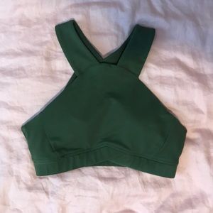 Fabletics Demi Levato green sports bra
